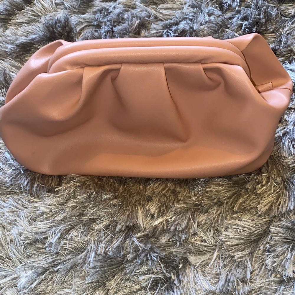 Blush pillow clutch